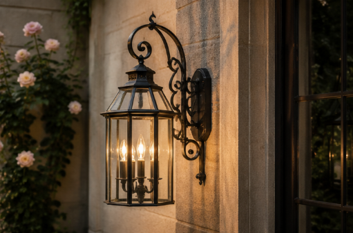Rosemere Scroll-Arm Outdoor Lantern