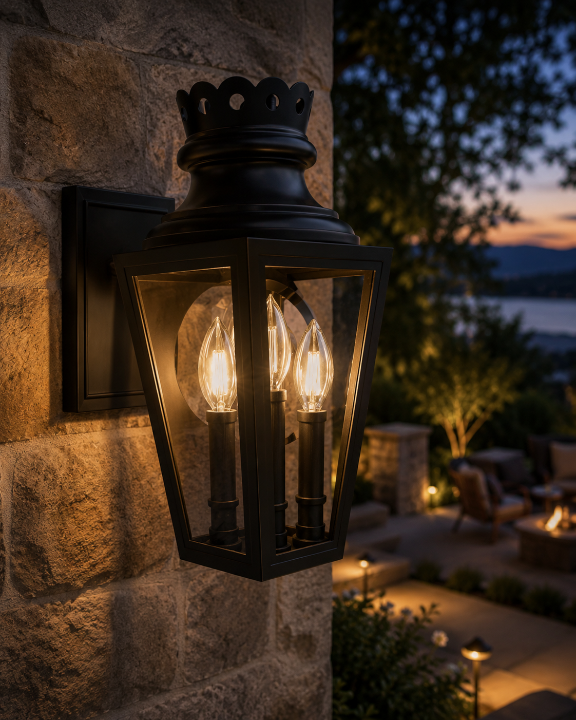 Ashgrove Seeded-Glass Outdoor Lantern