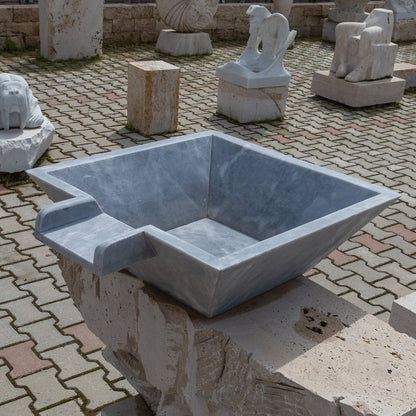 Bluestone Marble Natural Stone Pool Square Poolwok with Lip