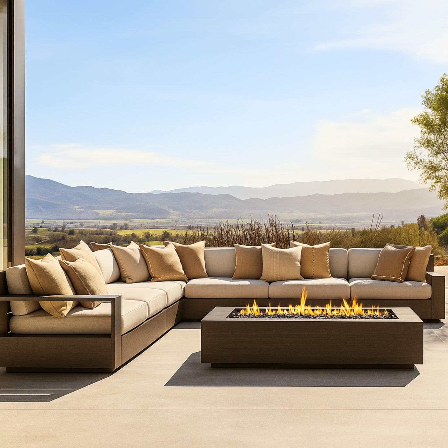 Monolith CastStone Linear Fire Table